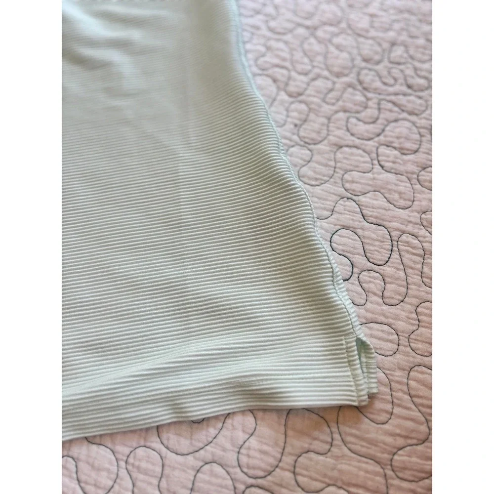 Nike Womens Dri-FIT Sleeveless Ribbed Polo Shirt Mint Green Size Medium